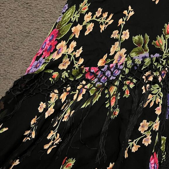 Vintage Floral Fairy Fringe Maxi Dress - Picture 6 of 8